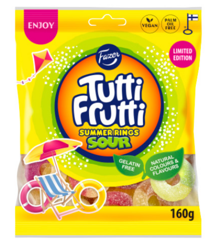 Fazer Tutti Frutti Sour Summer Rings *Limited Edition*